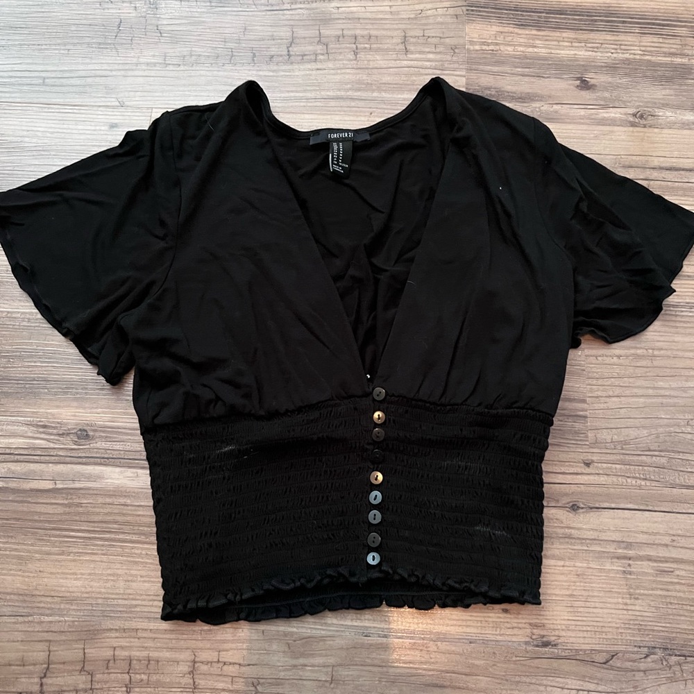 Black crop top
